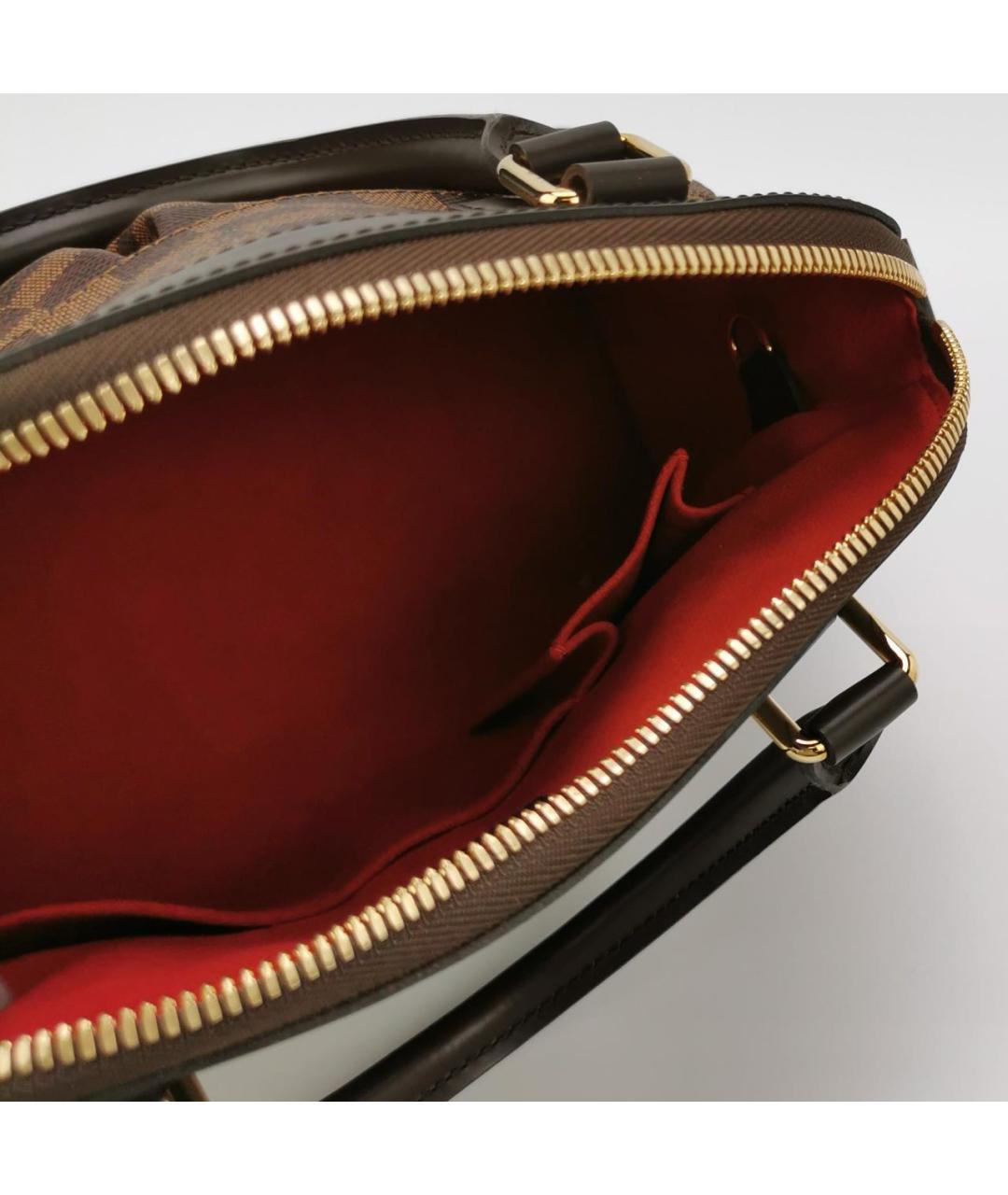 LOUIS VUITTON Коричневая кожаная сумка с короткими ручками, фото 6