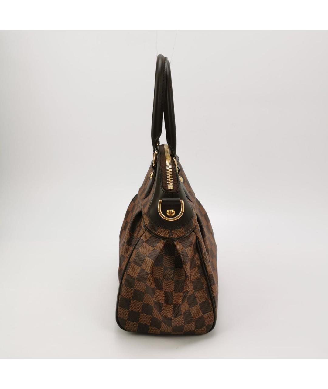 LOUIS VUITTON Коричневая кожаная сумка с короткими ручками, фото 2