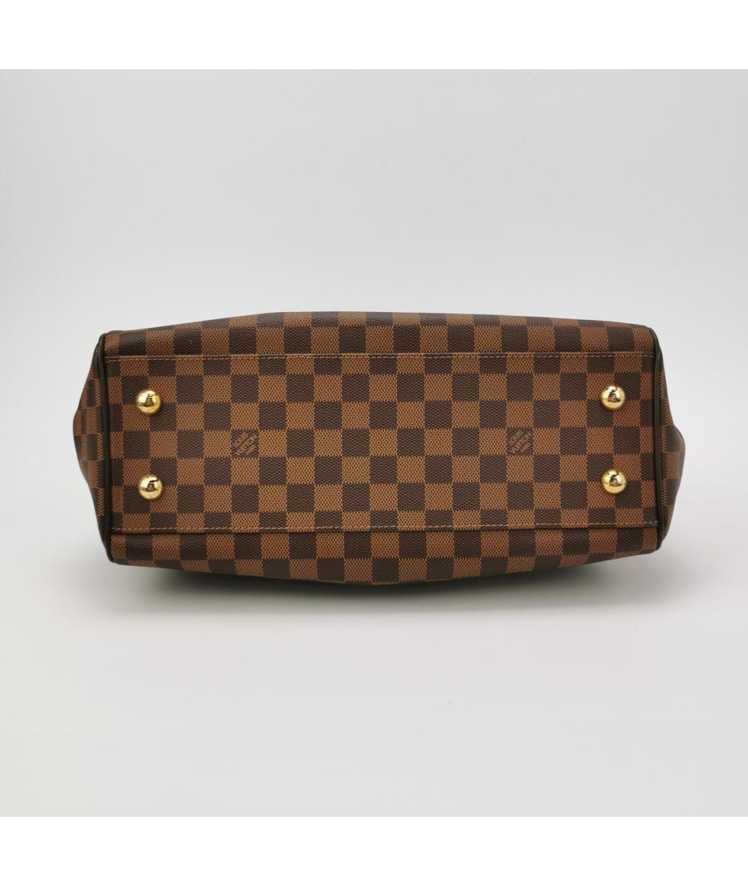 LOUIS VUITTON Коричневая кожаная сумка с короткими ручками, фото 5