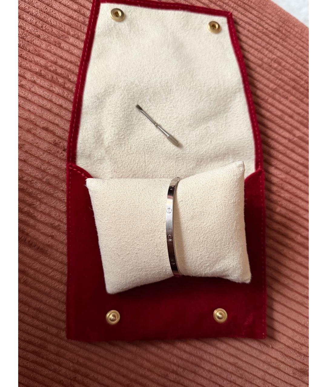 CARTIER Белый браслет из белого золота, фото 2