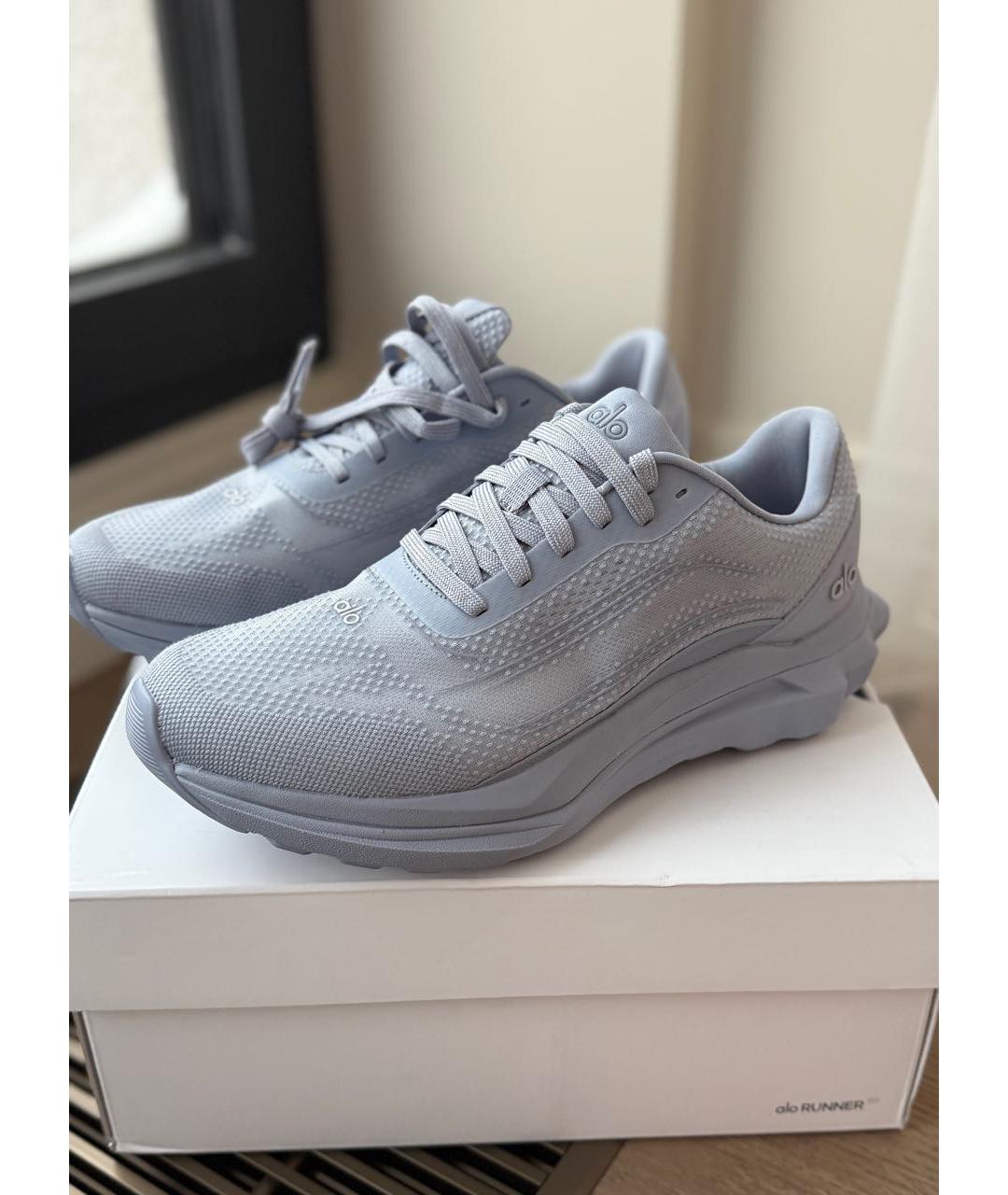 ALO YOGA Голубые текстильные кроссовки, фото 7