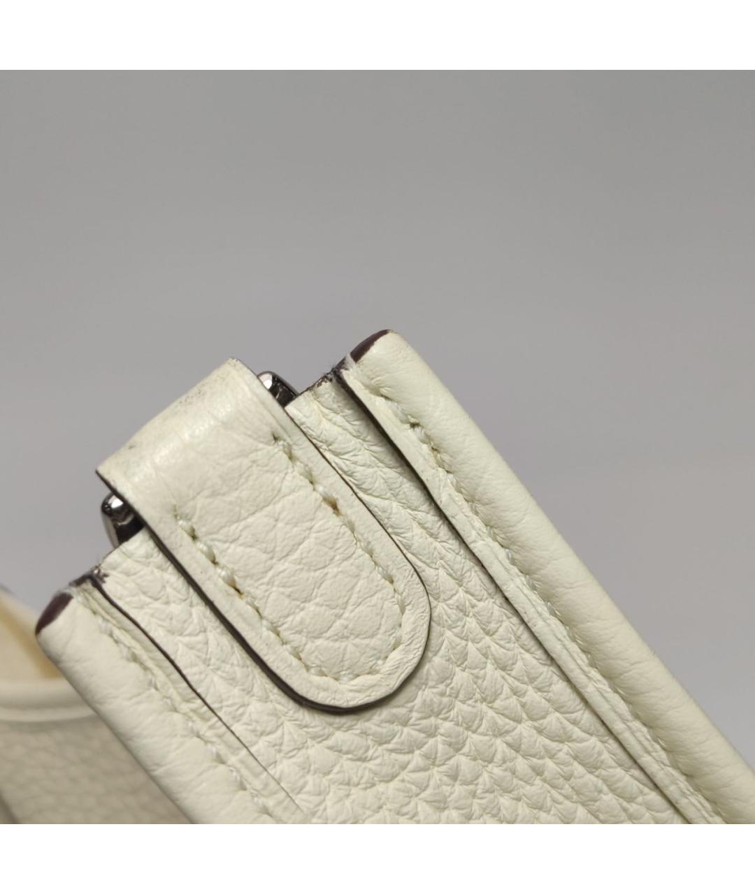 HERMES Бежевая кожаная сумка через плечо, фото 8