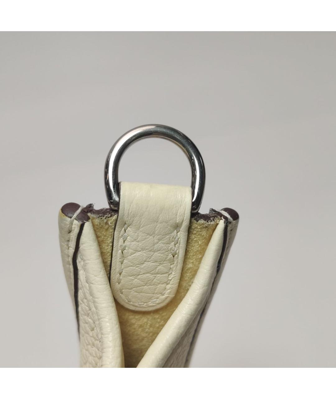 HERMES Бежевая кожаная сумка через плечо, фото 7