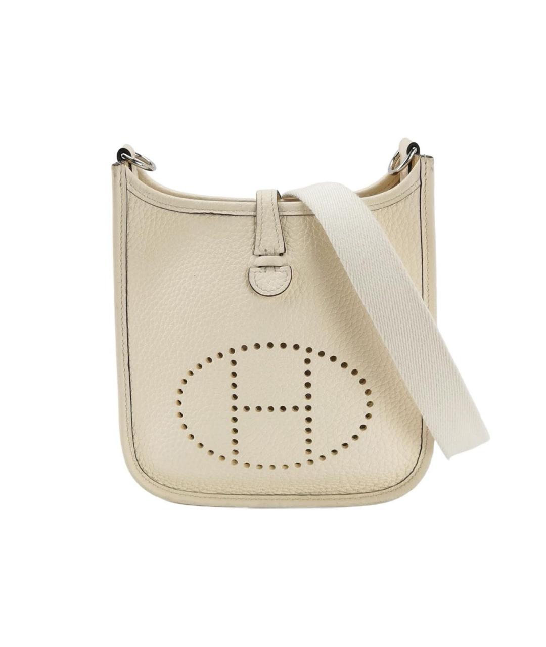 HERMES Бежевая кожаная сумка через плечо, фото 1