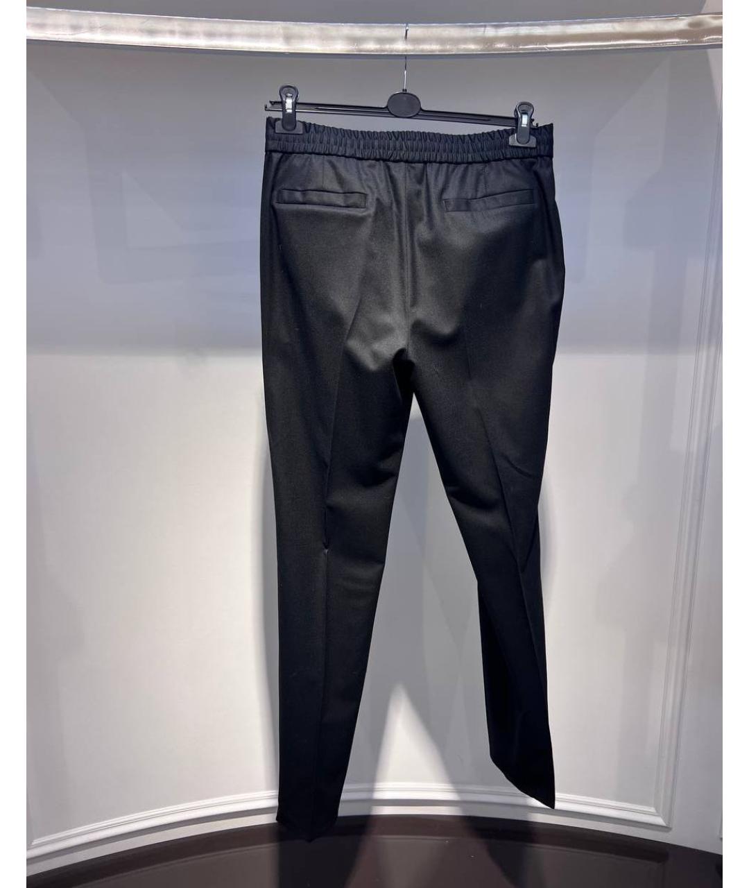 BRUNELLO CUCINELLI Черные шерстяные повседневные брюки, фото 2