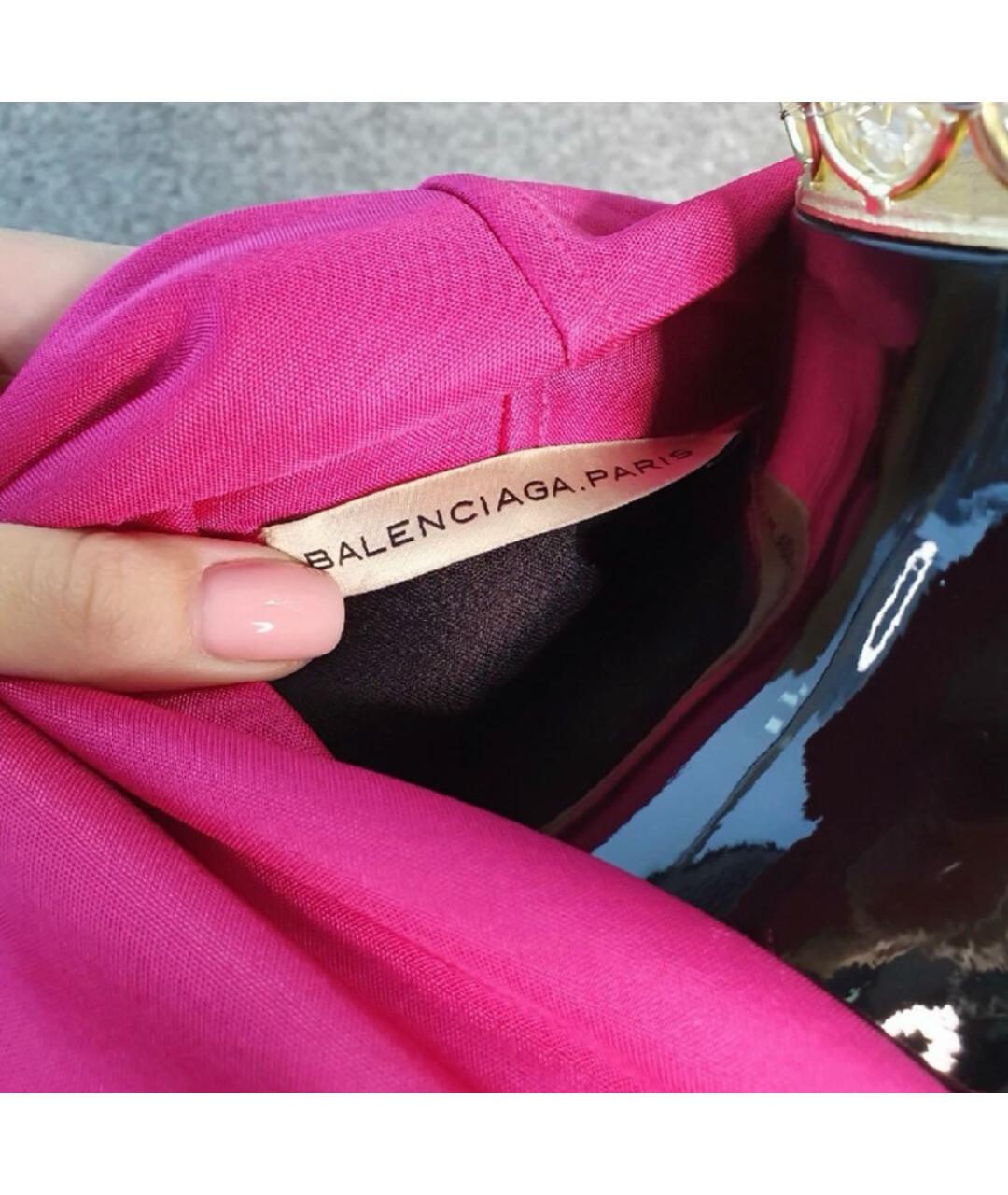 BALENCIAGA Фуксия вискозное коктейльное платье, фото 3