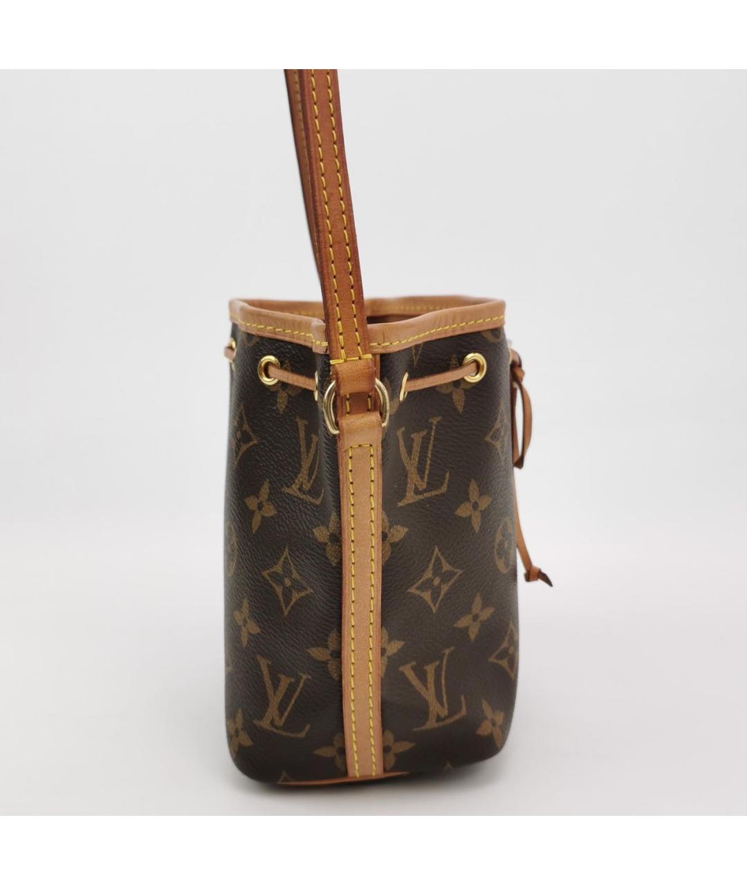 LOUIS VUITTON Коричневая кожаная сумка через плечо, фото 3