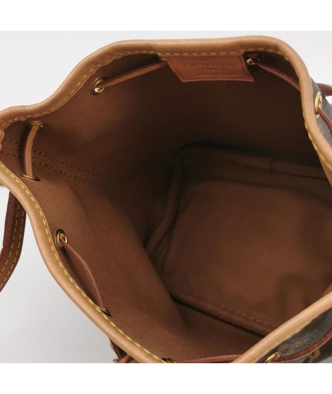 LOUIS VUITTON Коричневая кожаная сумка через плечо, фото 4