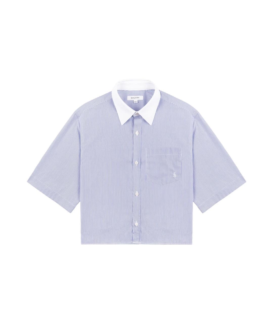 SPORTY AND RICH Голубой хлопковый костюм с брюками, фото 4