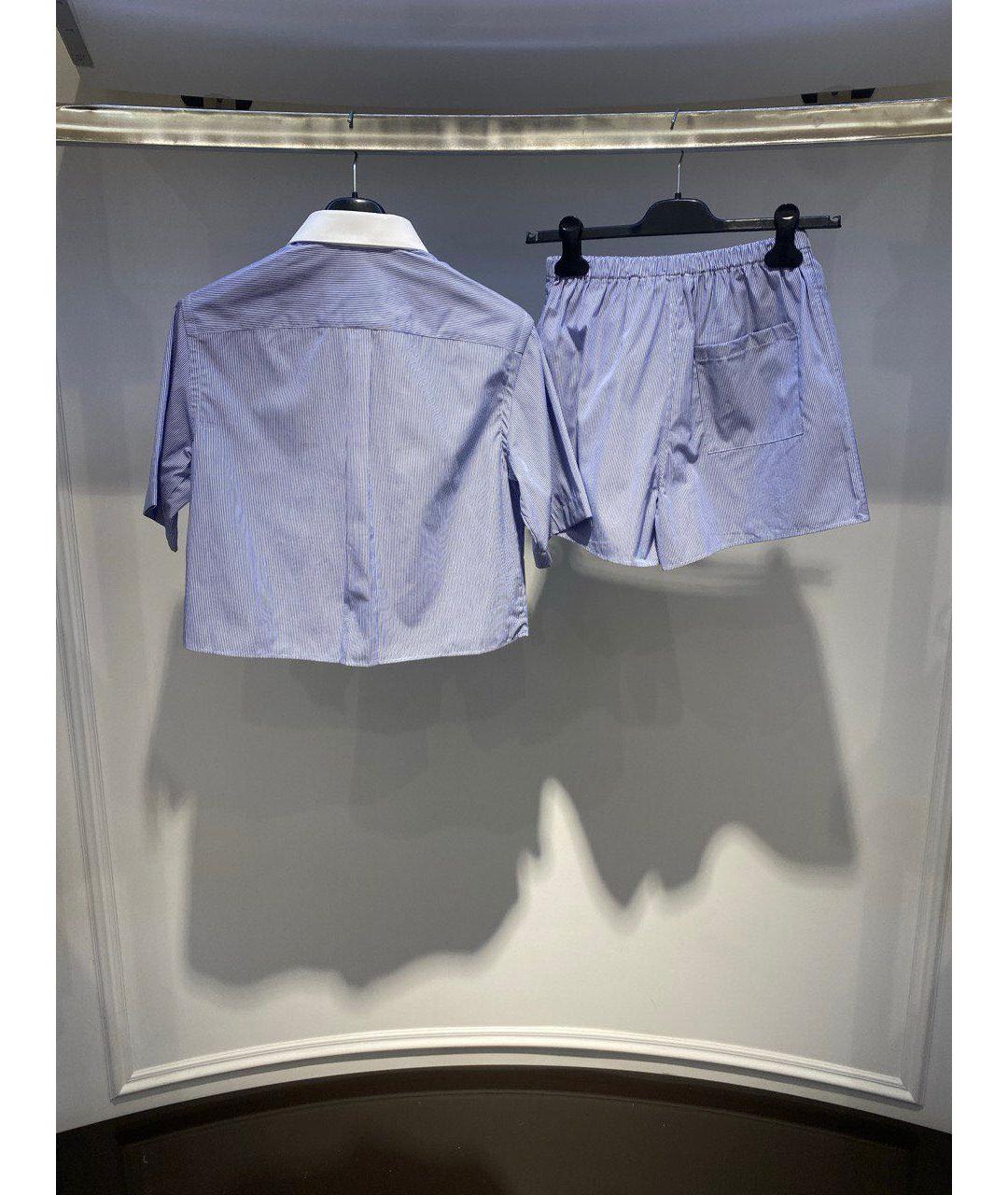 SPORTY AND RICH Голубой хлопковый костюм с брюками, фото 3