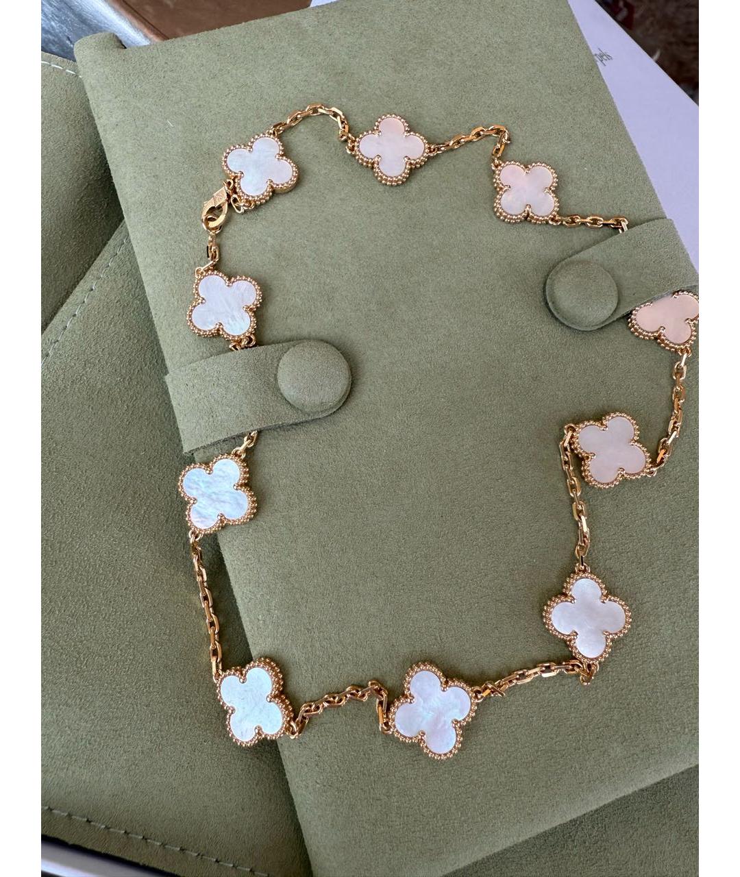 VAN CLEEF & ARPELS Белое колье из желтого золота, фото 2