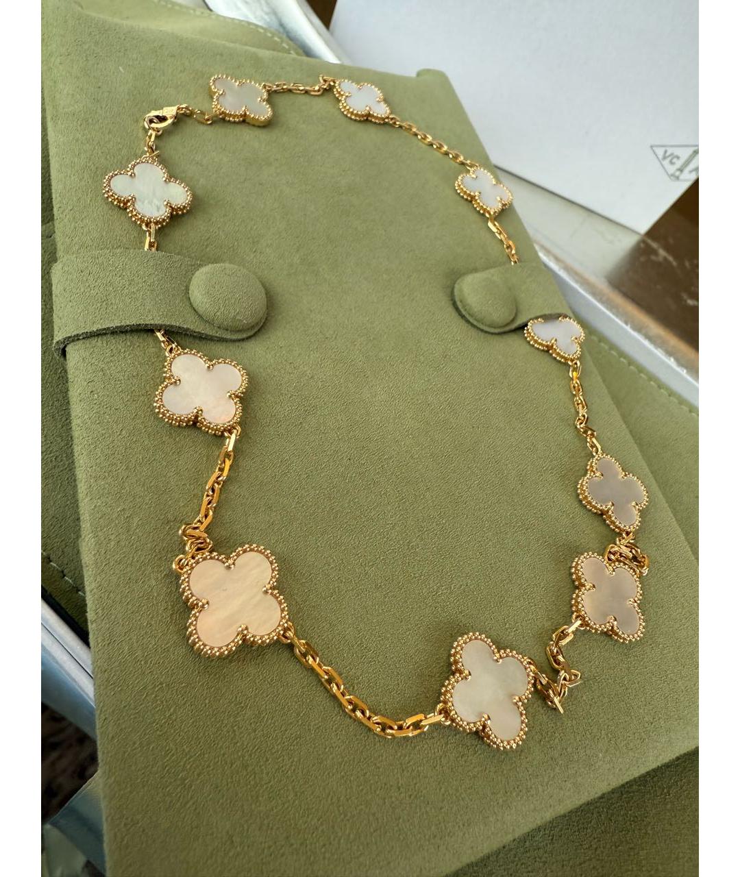 VAN CLEEF & ARPELS Белое колье из желтого золота, фото 4