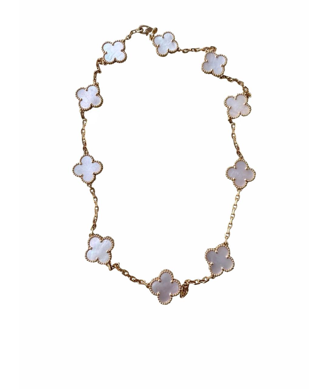 VAN CLEEF & ARPELS Белое колье из желтого золота, фото 1