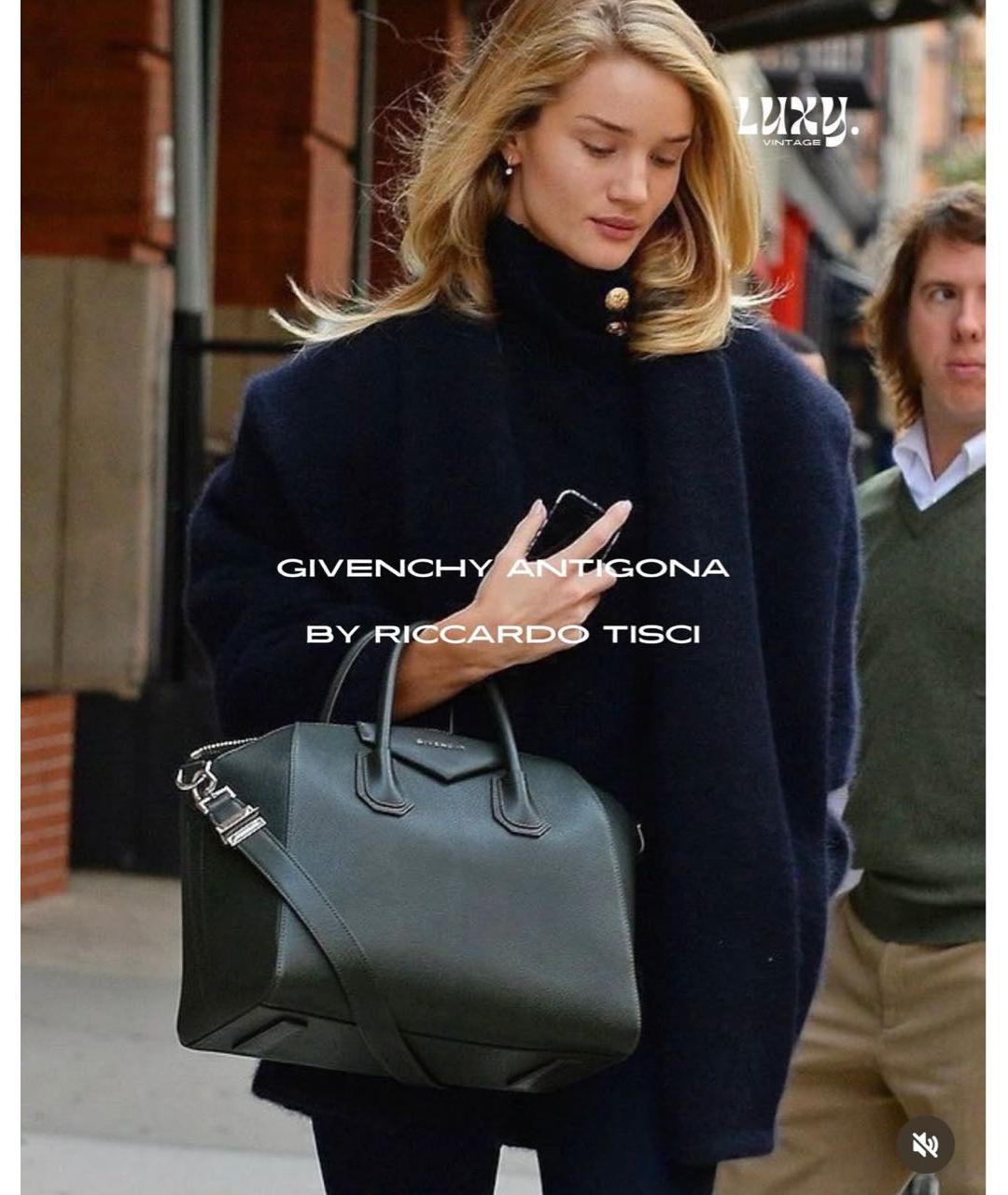 GIVENCHY Черная кожаная сумка тоут, фото 3