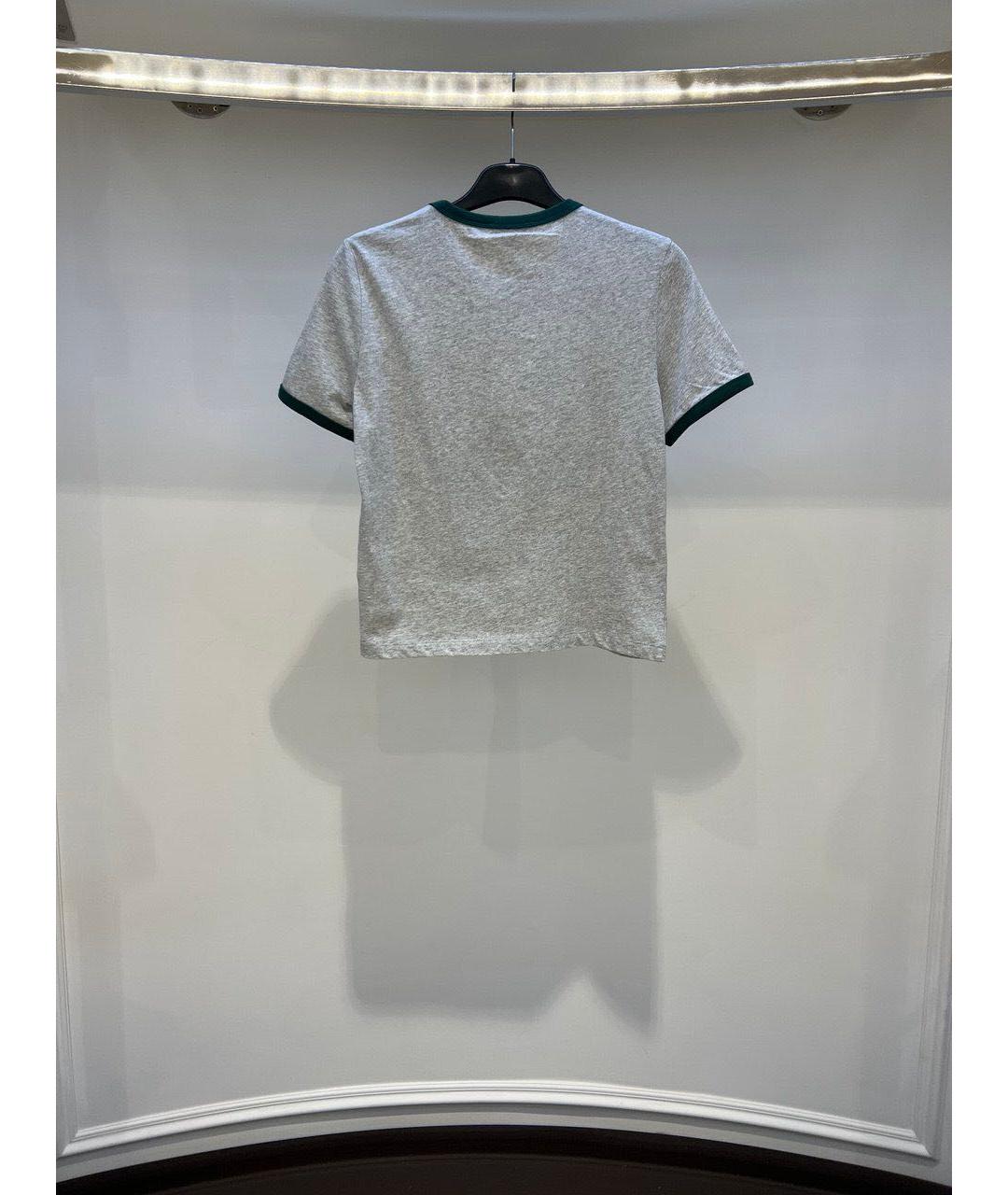 SPORTY AND RICH Серая хлопковая футболка, фото 3