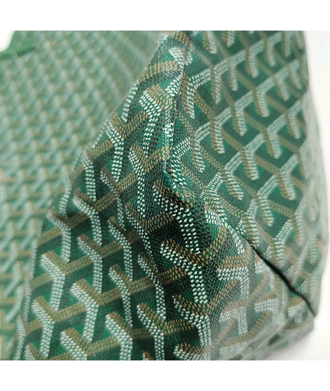 GOYARD Зеленая кожаная сумка тоут, фото 5
