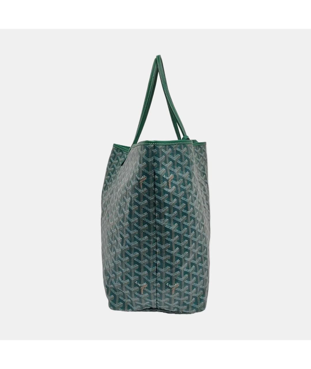GOYARD Зеленая кожаная сумка тоут, фото 3