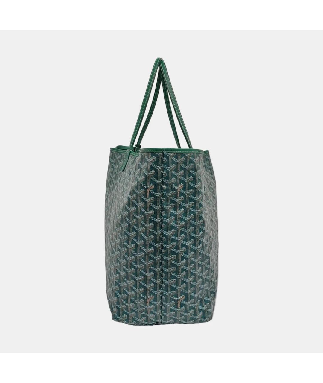GOYARD Зеленая кожаная сумка тоут, фото 2