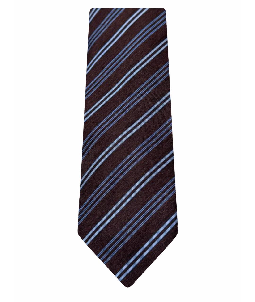 BRIONI Бордовый шелковый галстук, фото 1