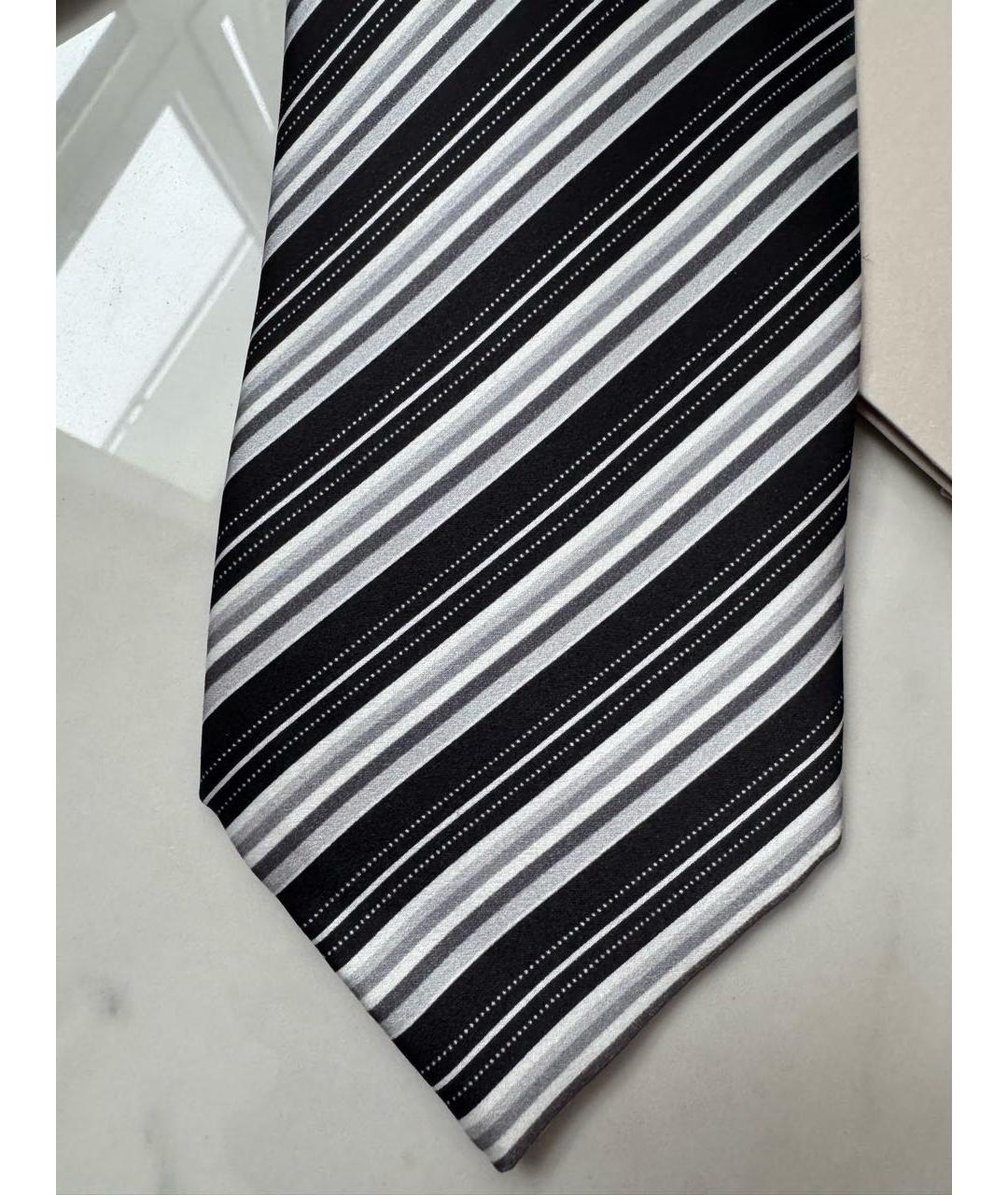 BRIONI Черный шелковый галстук, фото 4