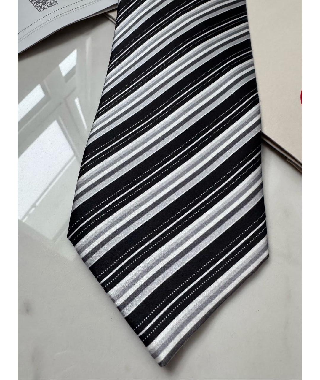 BRIONI Черный шелковый галстук, фото 3