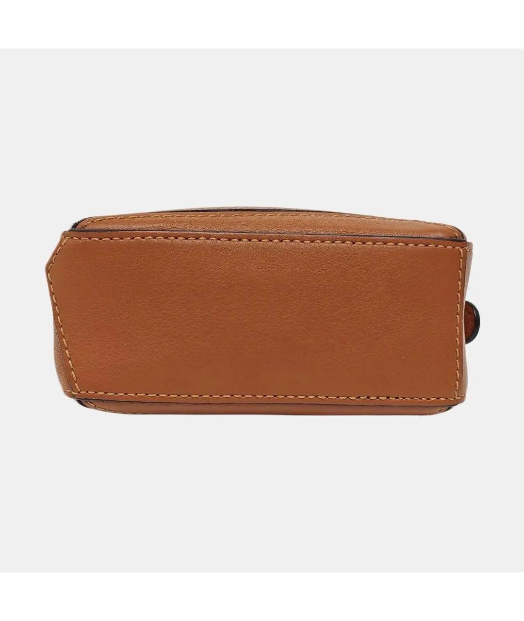 LOEWE Коричневая кожаная сумка через плечо, фото 5