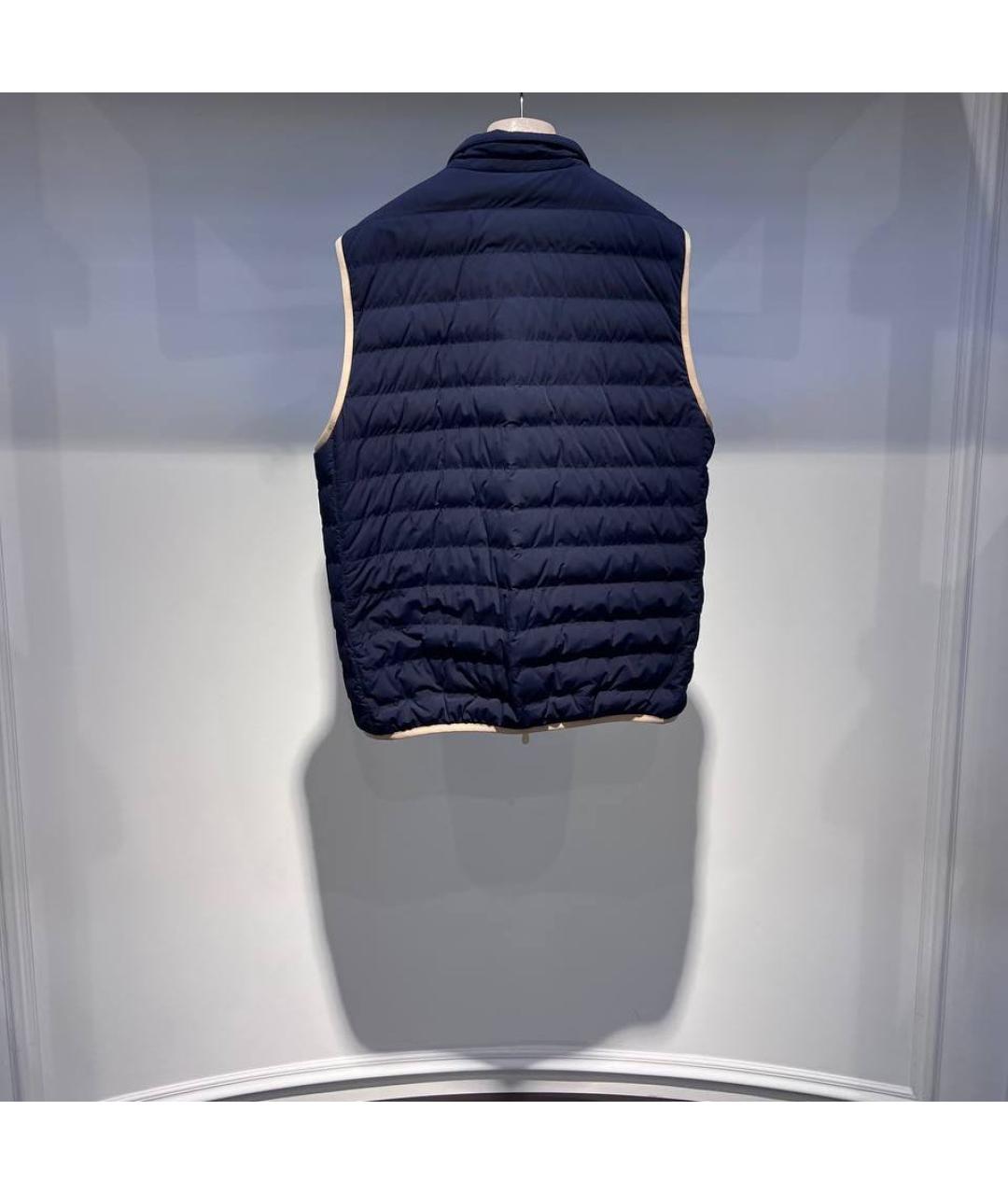 BRUNELLO CUCINELLI Темно-синий полиамидовый жилет, фото 3