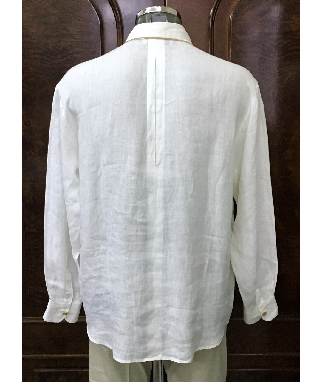 BILANCIONI Белая льняная кэжуал рубашка, фото 2