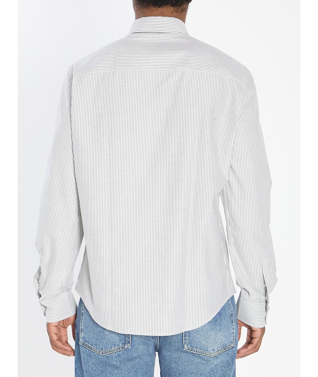 Ami Paris Белая хлопковая кэжуал рубашка, фото 5