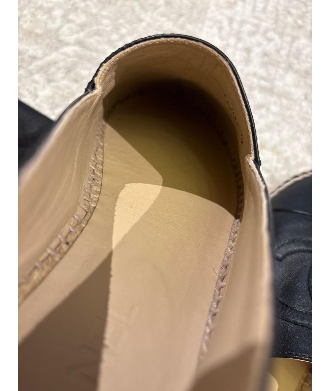 CHANEL Черные кожаные эспадрильи, фото 6