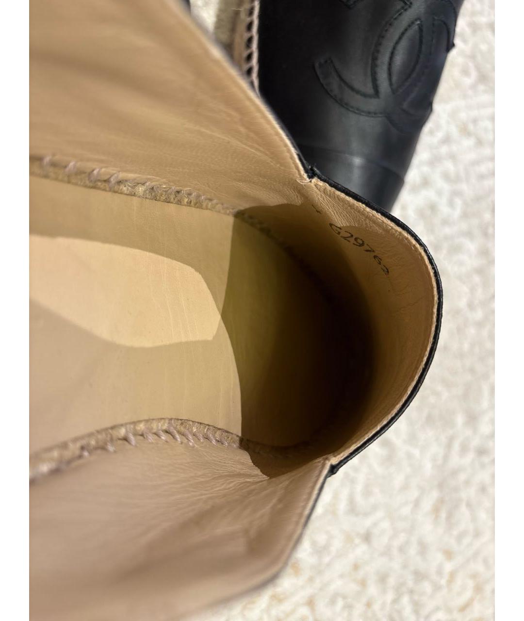 CHANEL Черные кожаные эспадрильи, фото 5