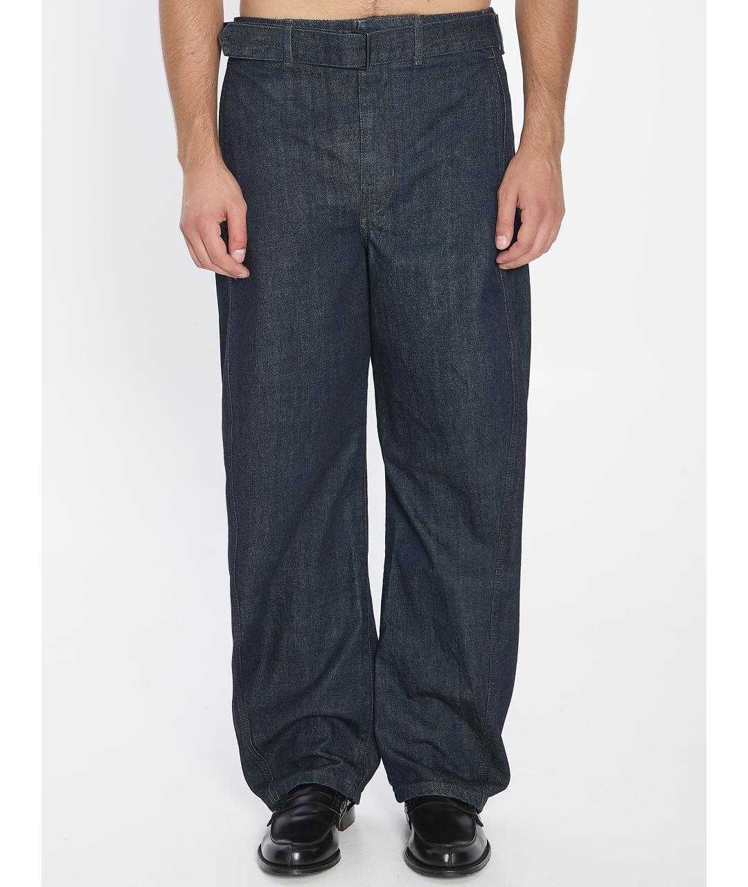 LEMAIRE Темно-синие хлопковые прямые джинсы, фото 2