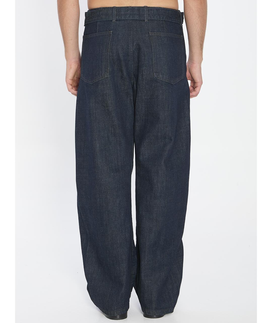 LEMAIRE Темно-синие хлопковые прямые джинсы, фото 5