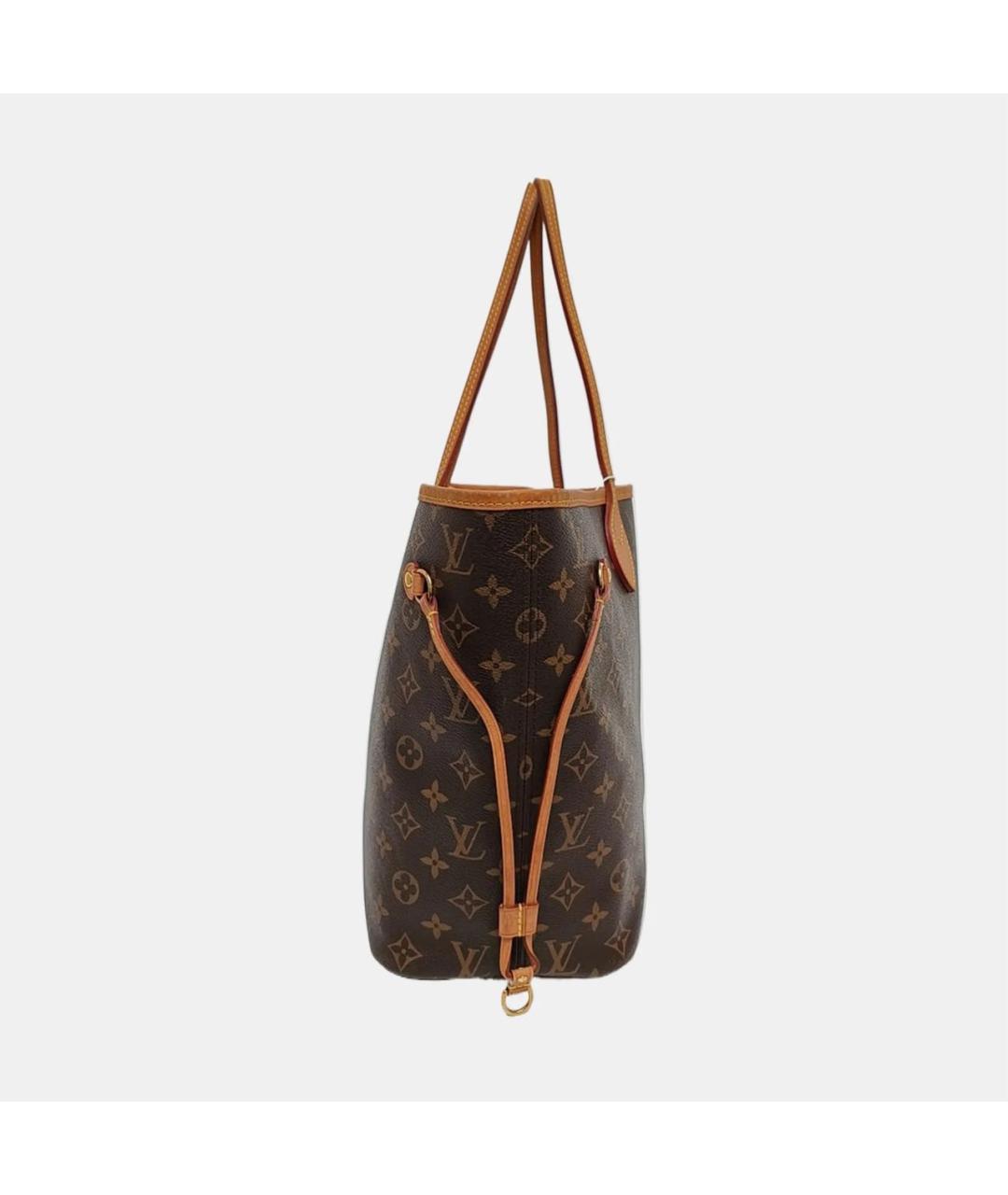 LOUIS VUITTON Коричневая кожаная сумка тоут, фото 3