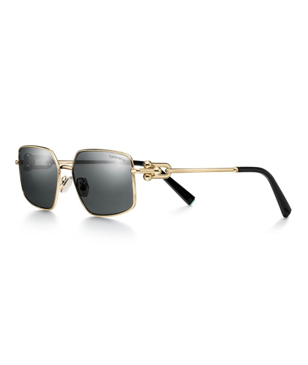 TIFFANY&CO Золотые металлические солнцезащитные очки, фото 2