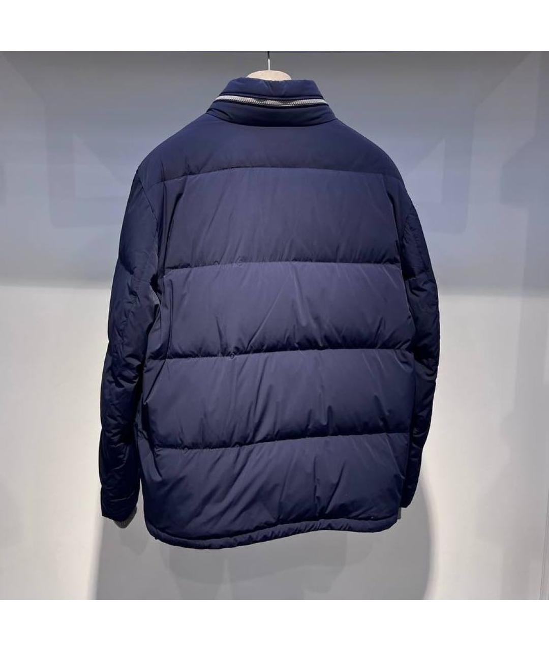 BRUNELLO CUCINELLI Темно-синий полиамидовый пуховик, фото 3