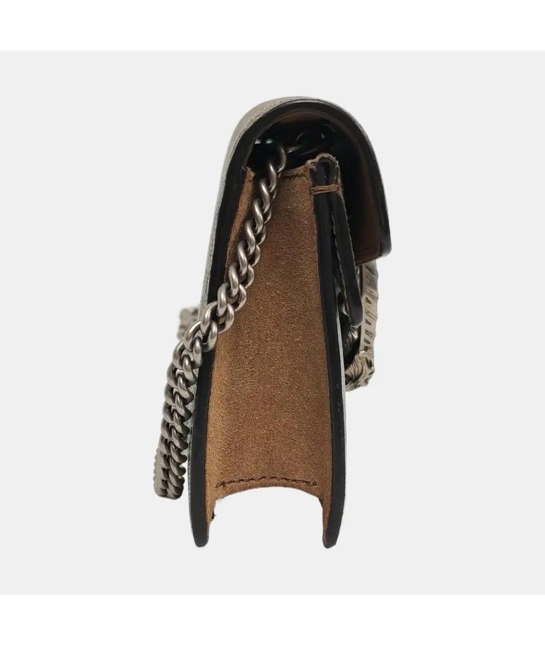 GUCCI Бежевая замшевая сумка через плечо, фото 3