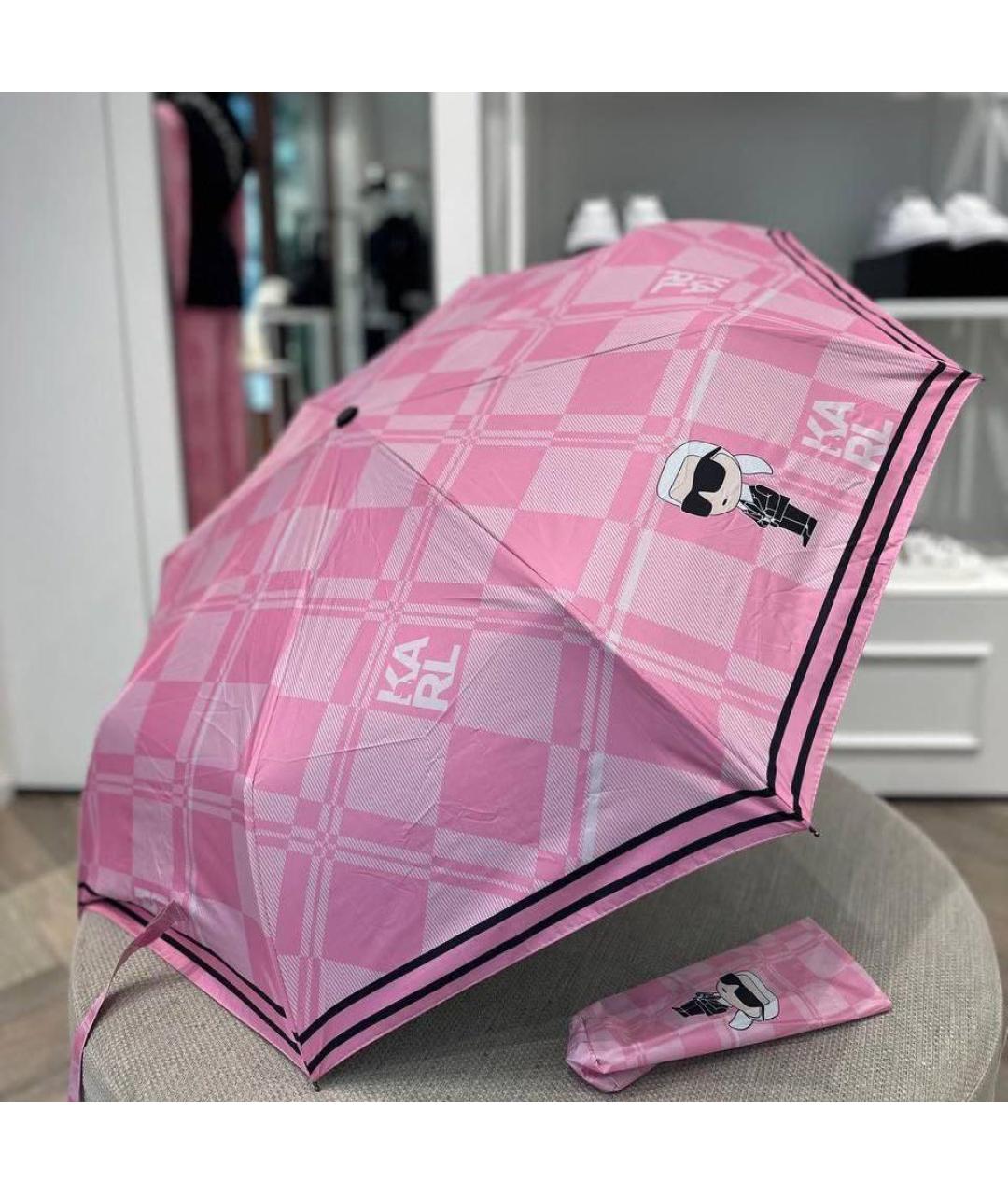 KARL LAGERFELD Розовый зонт, фото 4