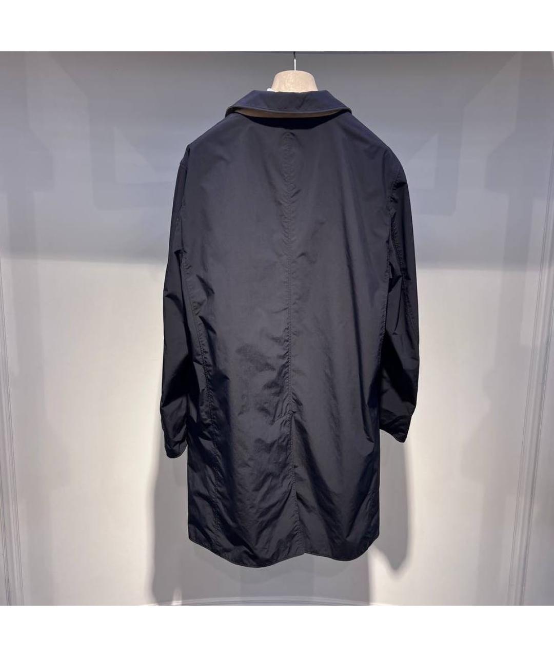 BRUNELLO CUCINELLI Синий полиэстеровый тренч / плащ, фото 2