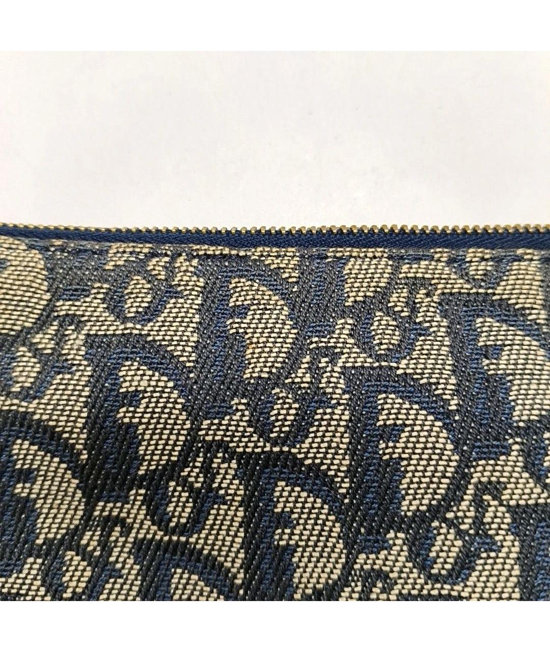 CHRISTIAN DIOR Синяя кожаная сумка с короткими ручками, фото 8