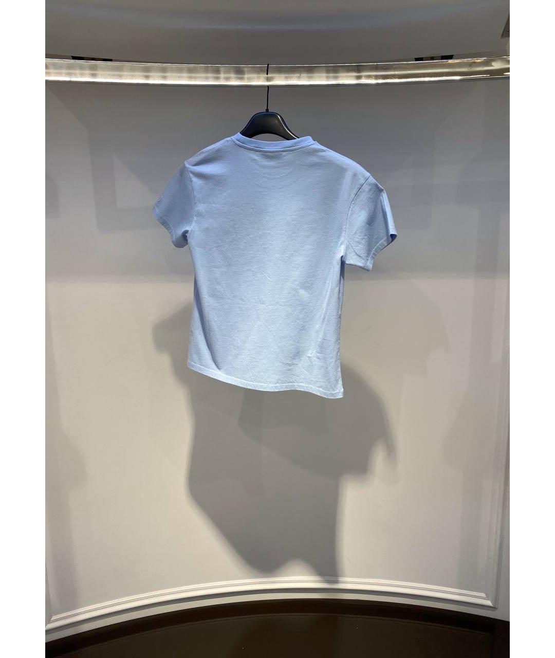 MC2 SAINT BARTH Голубая хлопковая футболка, фото 3