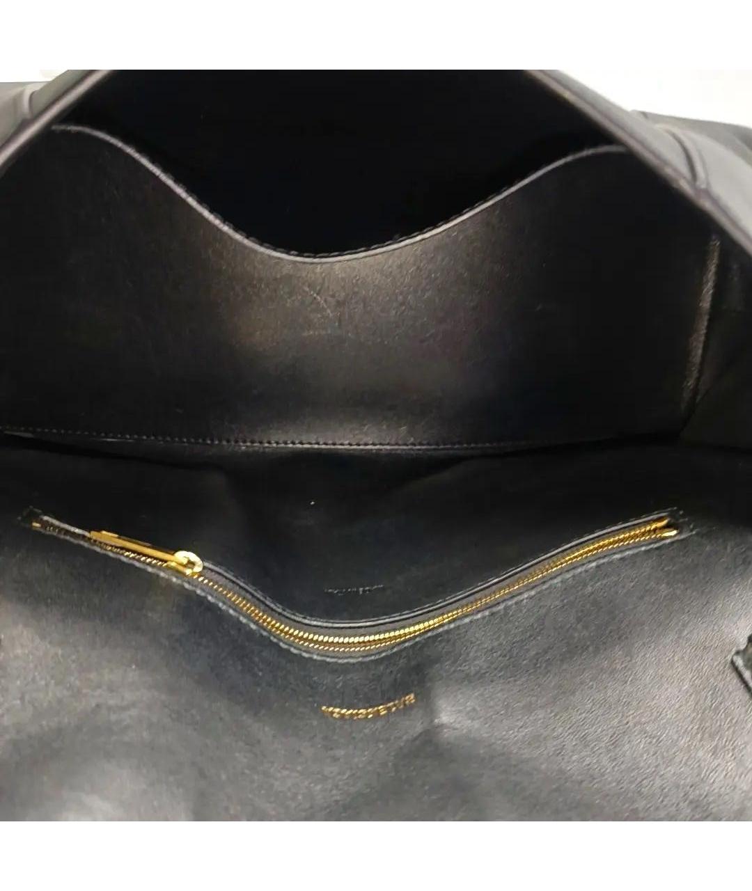 BALENCIAGA Черная кожаная сумка через плечо, фото 4