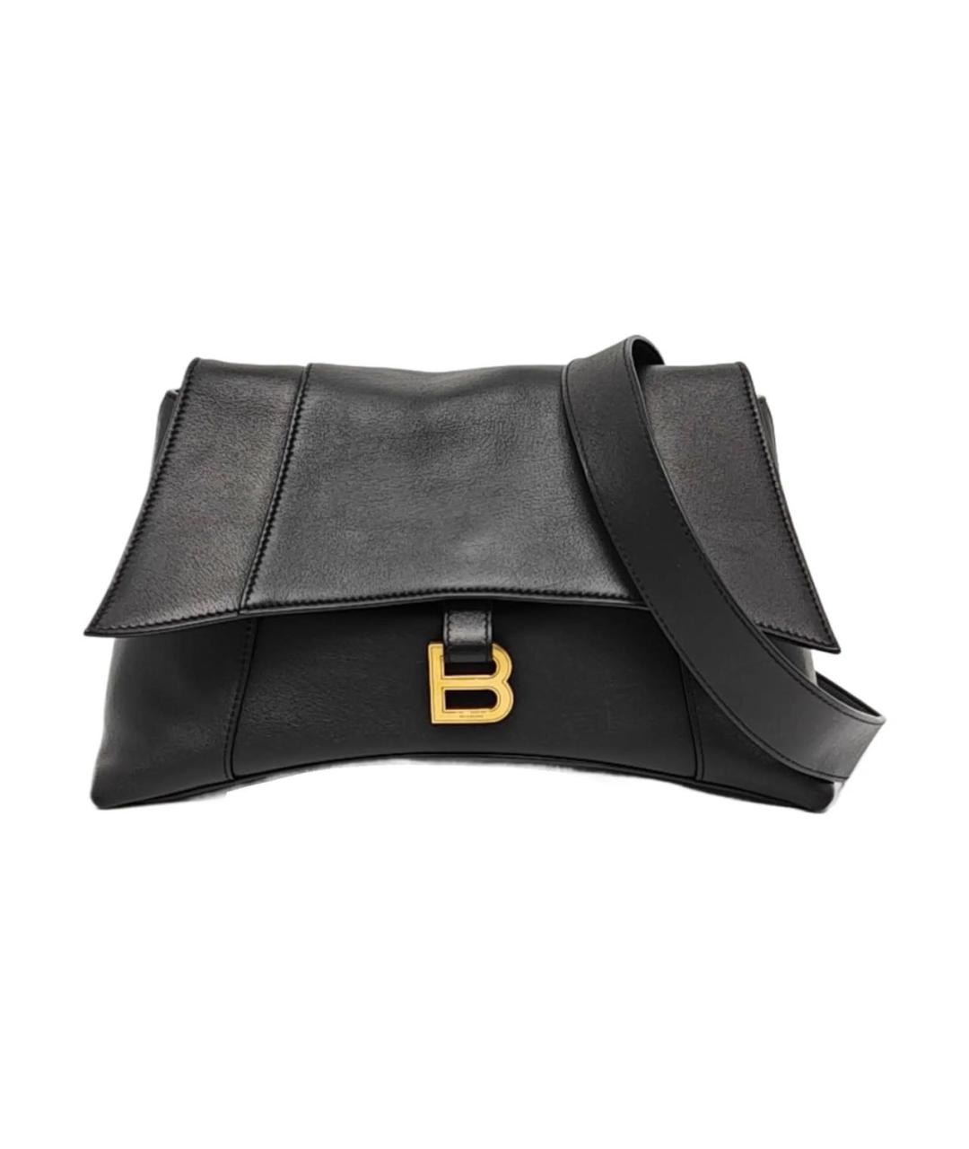 BALENCIAGA Черная кожаная сумка через плечо, фото 1