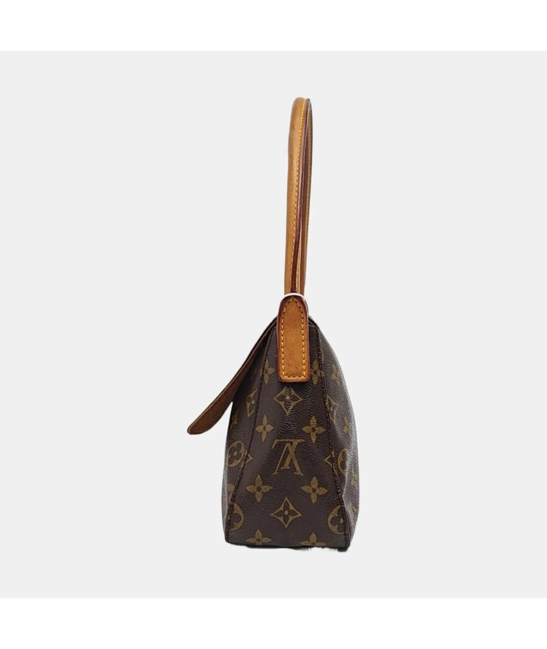 LOUIS VUITTON Коричневая кожаная сумка с короткими ручками, фото 2