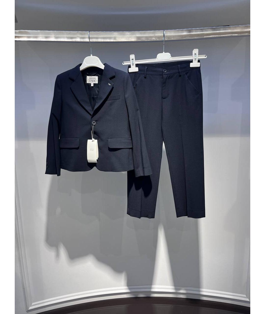 ARMANI JUNIOR Синий шерстяной комплект, фото 4