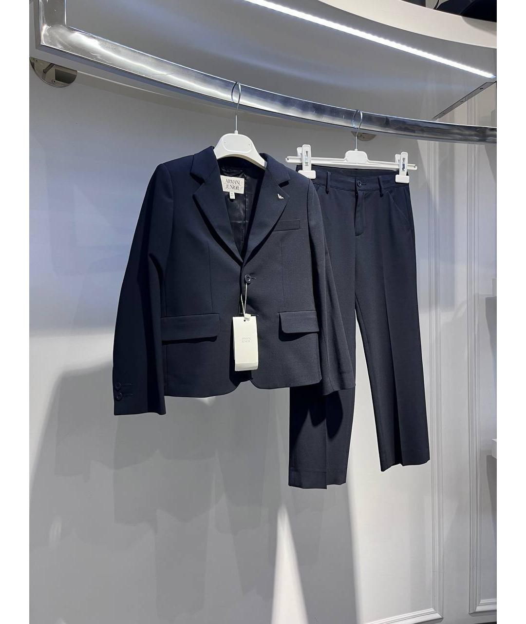 ARMANI JUNIOR Синий шерстяной комплект, фото 2