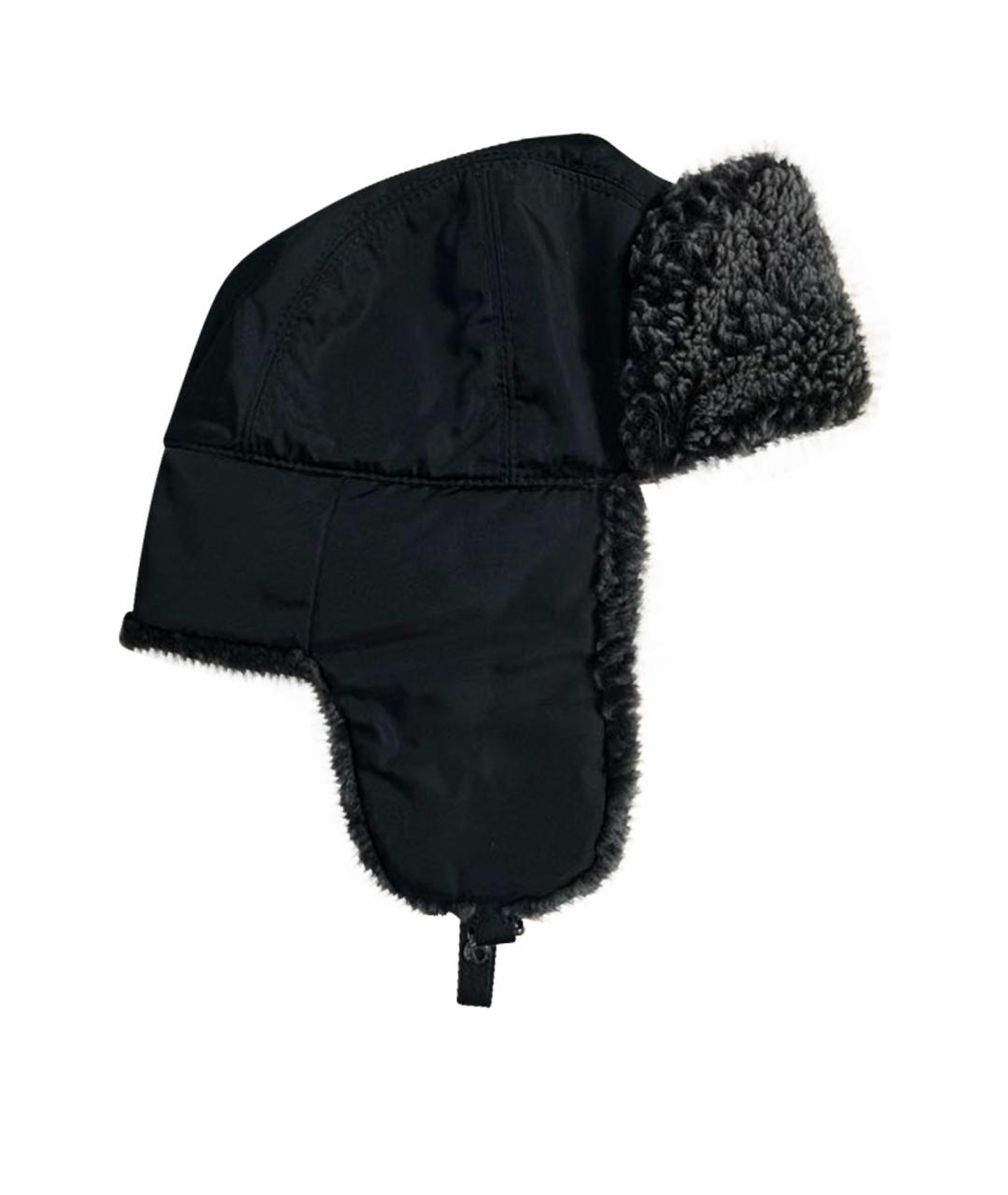 PRADA Черная синтетическая шапка, фото 1