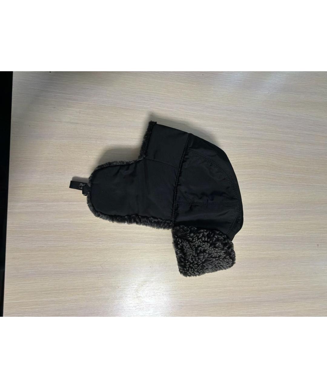 PRADA Черная синтетическая шапка, фото 9
