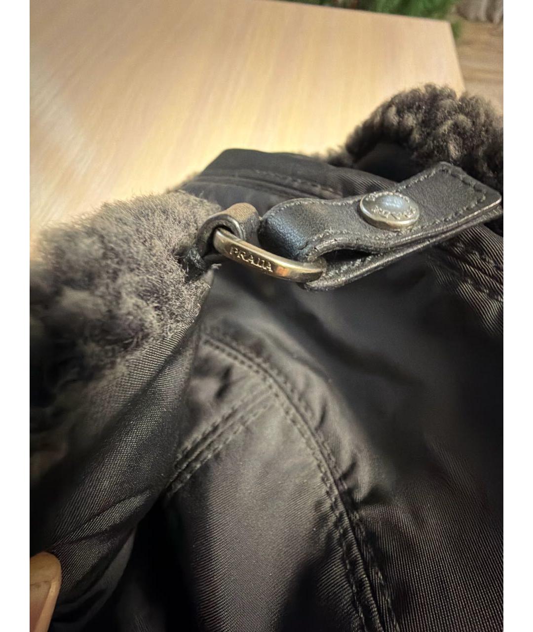 PRADA Черная синтетическая шапка, фото 6