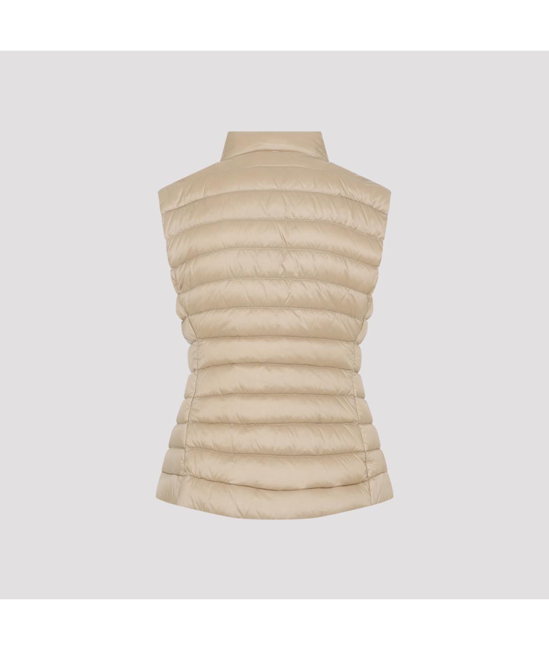 MONCLER Бежевый полиамидовый жилет, фото 3